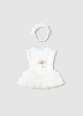 Body Tutu Con Diadema Blanco Mayoral